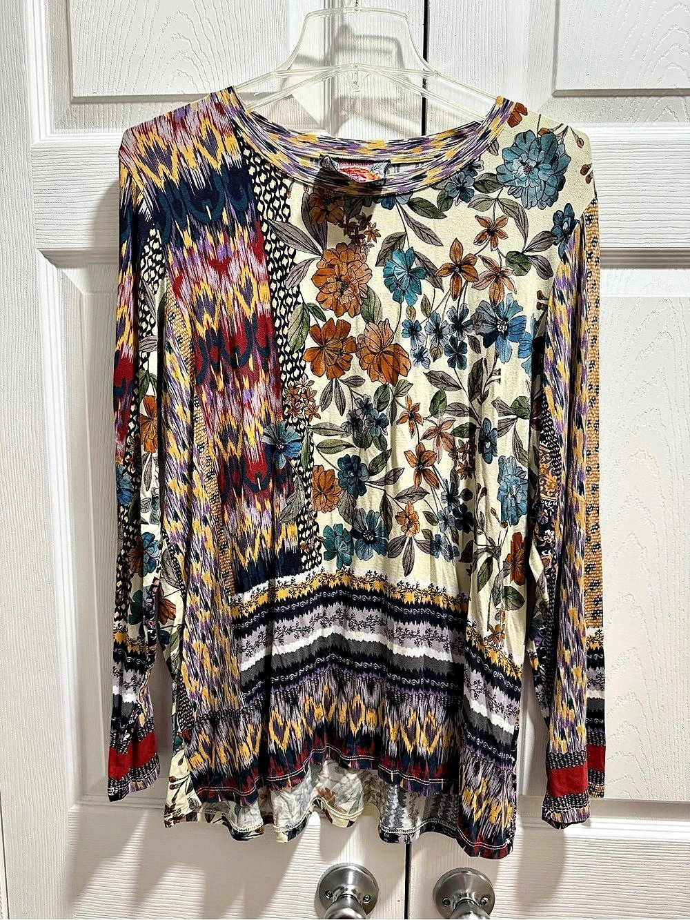 Los Angeles Johnny Was Floral Boho Tunic in Multicolor Like New